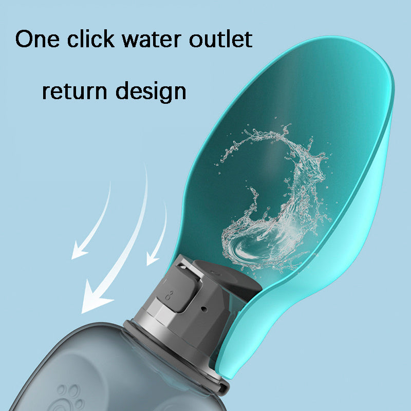 800ml Dogs Water Bottle Portable High Capacity Leakproof - Pet Foldable Drinking Bowl - Golden Retriever Outdoor Walking Products
